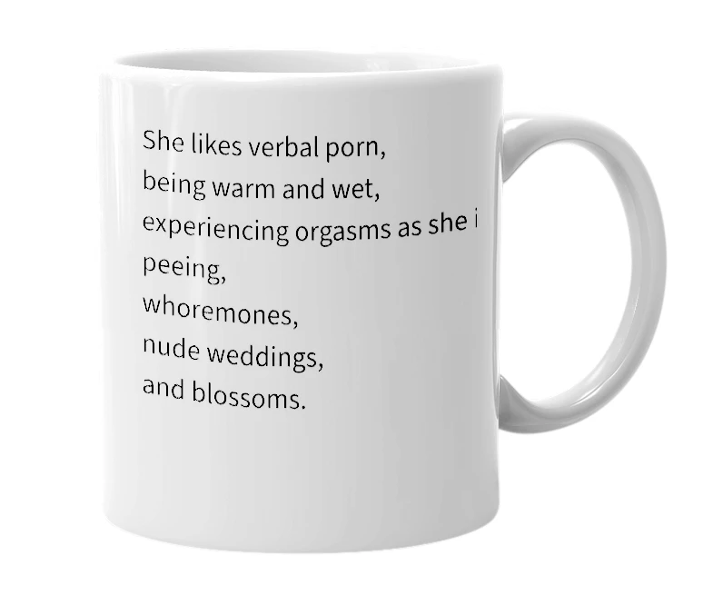 White mug with the definition of 'Mary Isabella'