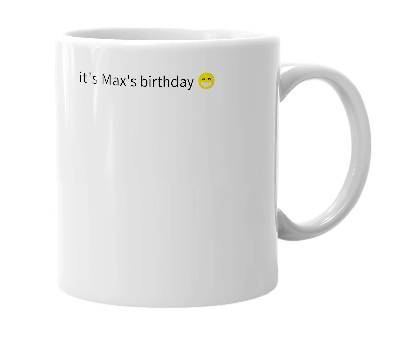 White mug with the definition of 'May 1st'