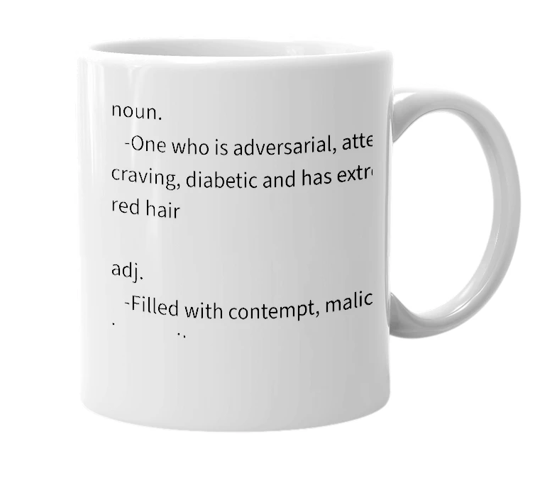 White mug with the definition of 'McPeters'
