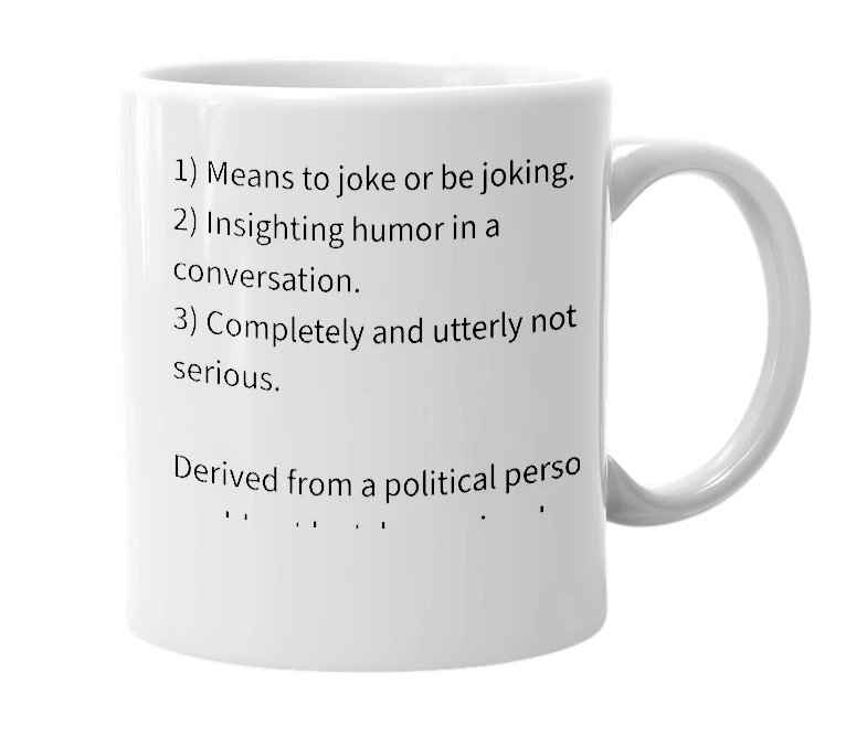 White mug with the definition of 'Nader'