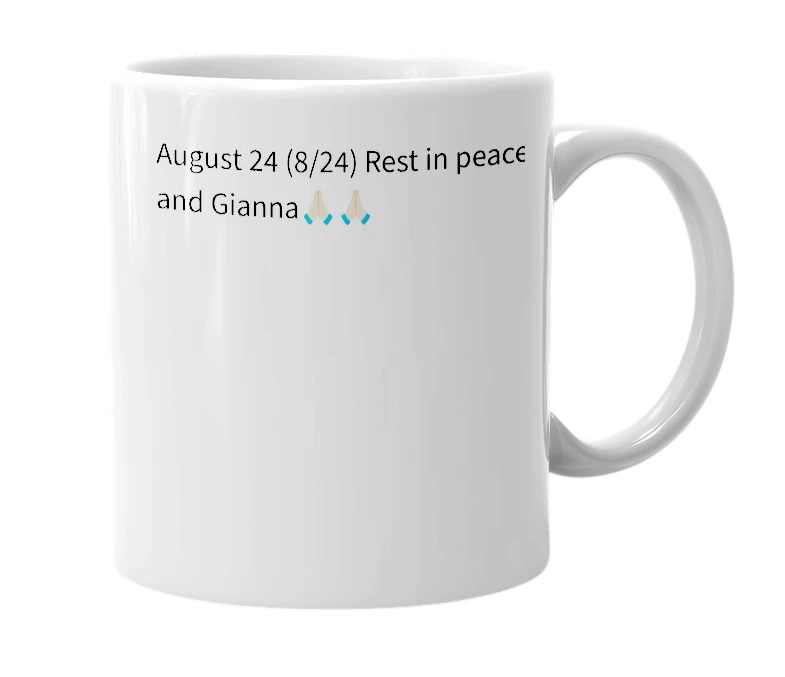 White mug with the definition of 'National Kobe Bryant Day'