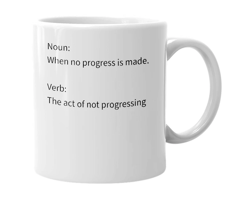 White mug with the definition of 'Nogress'