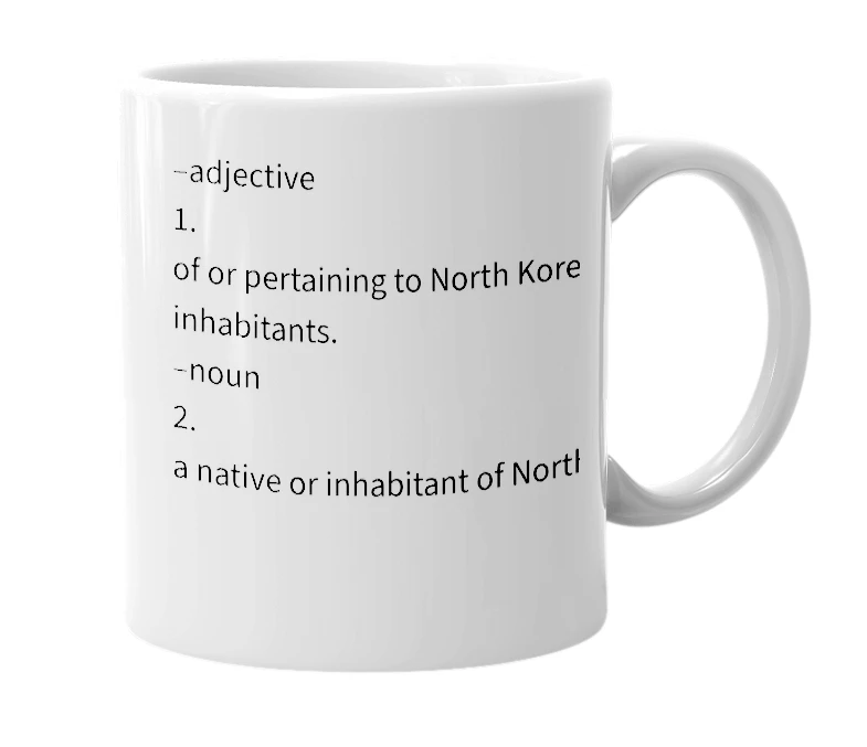 White mug with the definition of 'Nork'