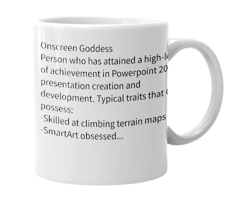 White mug with the definition of 'OG'
