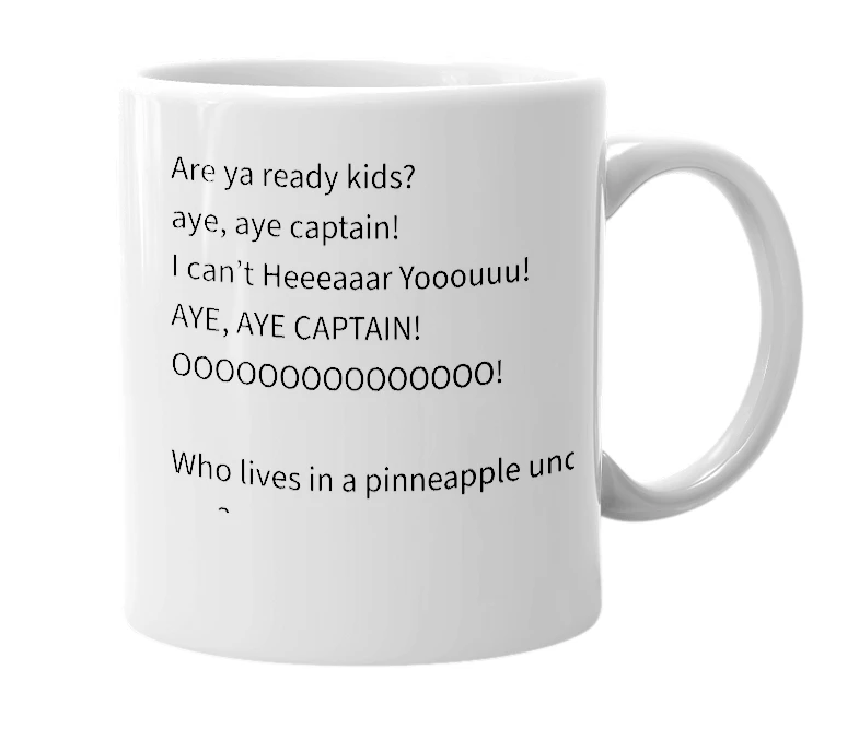 White mug with the definition of 'Pineapple'