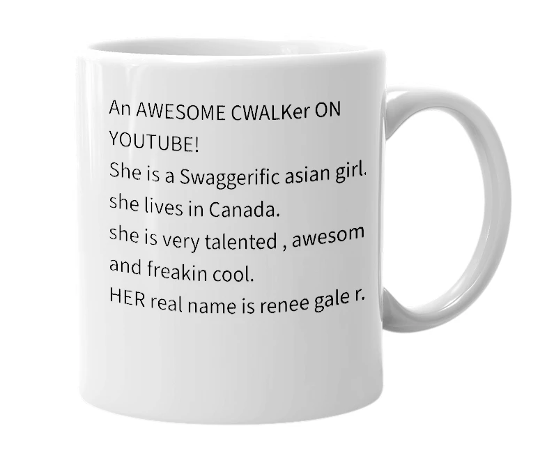 White mug with the definition of 'R3Gal3R'