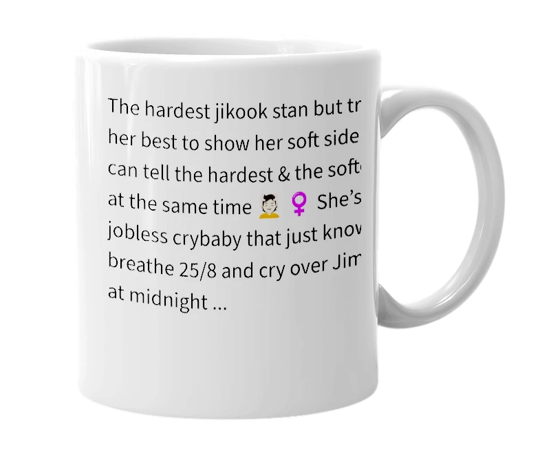 White mug with the definition of 'Rifka'