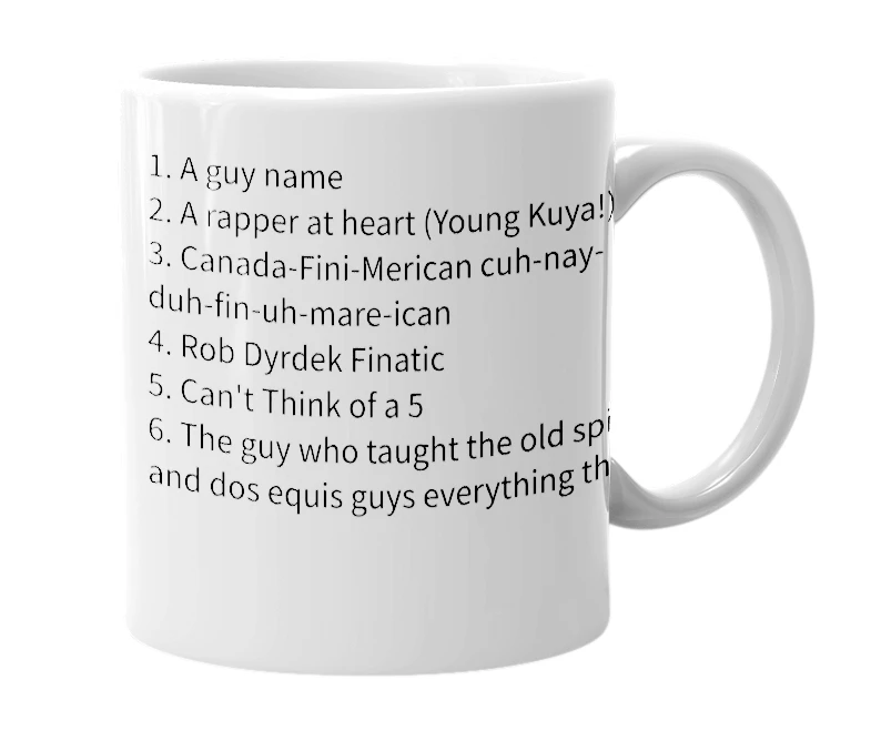 White mug with the definition of 'Riki'