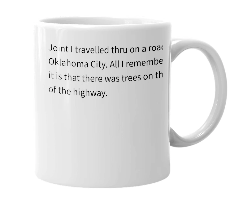 White mug with the definition of 'Rolla, Missouri'