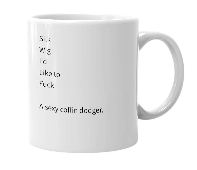 White mug with the definition of 'SWILF'