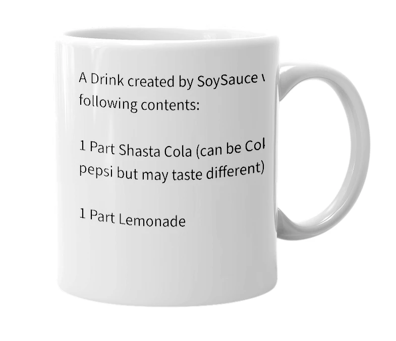 White mug with the definition of 'SoySauce's Chunky Juice'