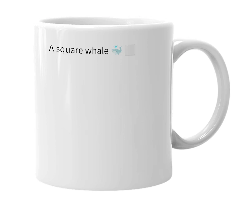 White mug with the definition of 'Squale'