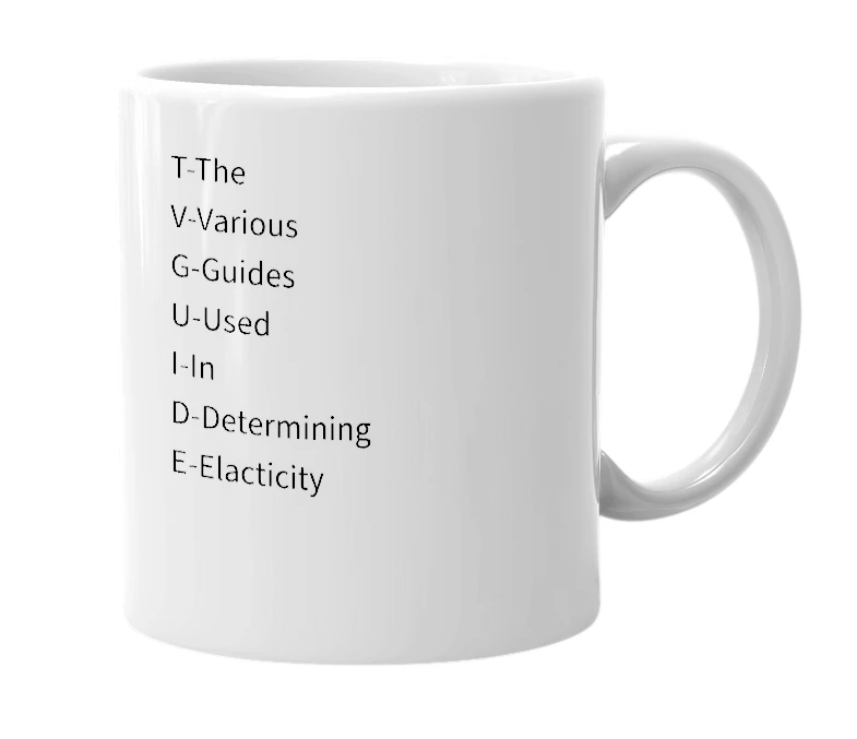 White mug with the definition of 'TVGUIDE'