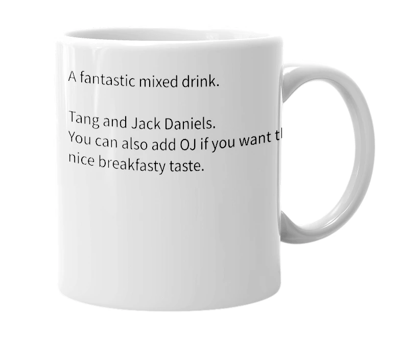 White mug with the definition of 'Tennesee Tang'