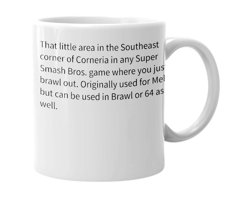 White mug with the definition of 'The Brawl Zone'