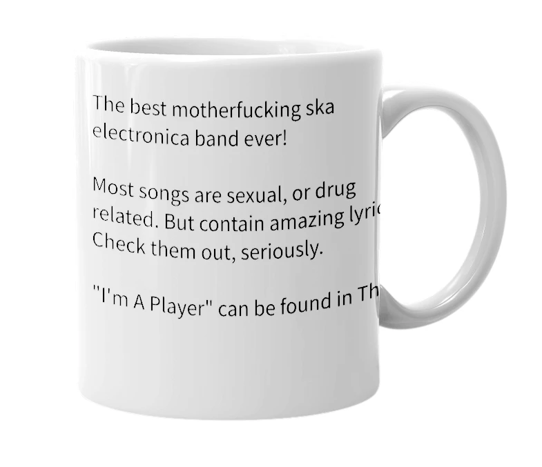 White mug with the definition of 'The KGB'