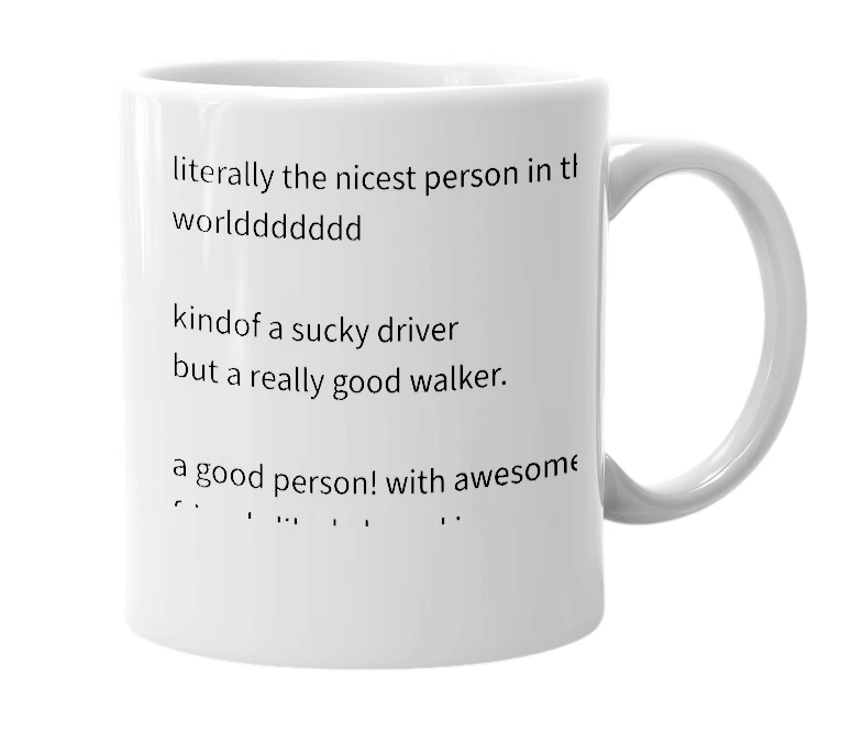 White mug with the definition of 'Thomas'