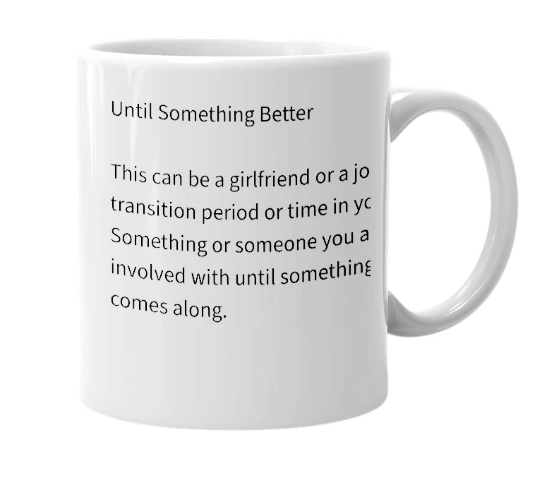 White mug with the definition of 'USB'