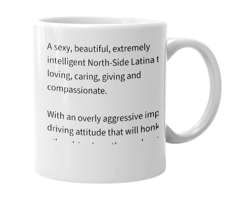 White mug with the definition of 'YVONNE'