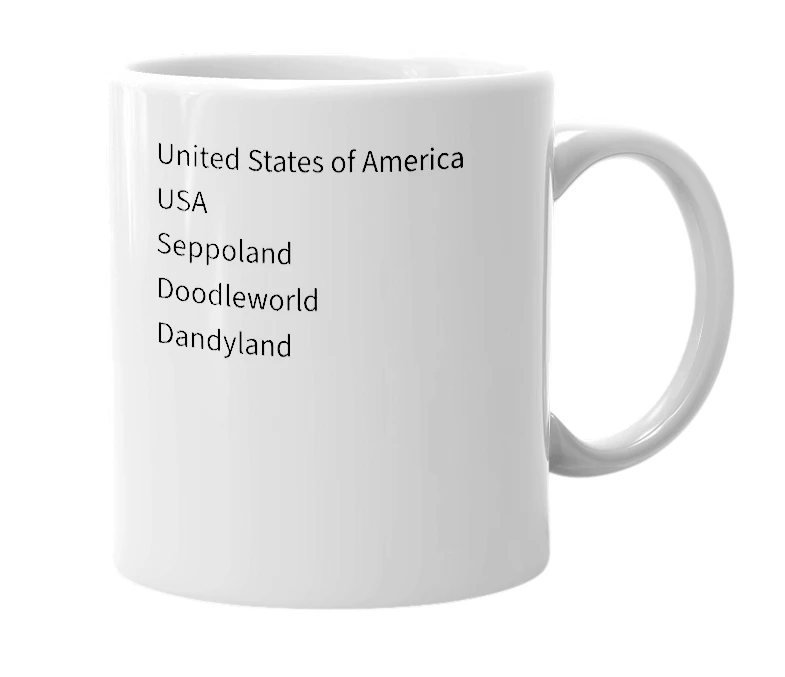 White mug with the definition of 'Yankmanistan'