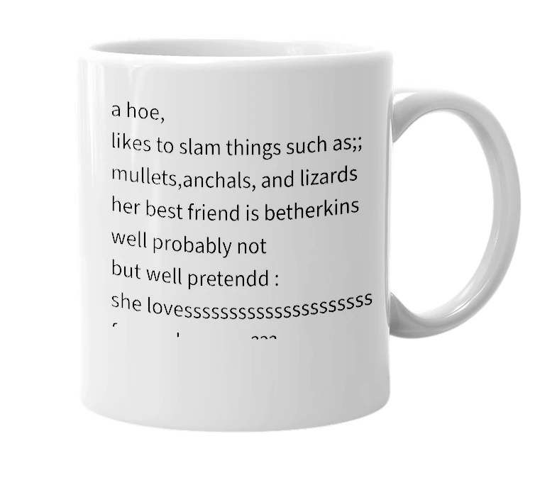 White mug with the definition of 'adina'