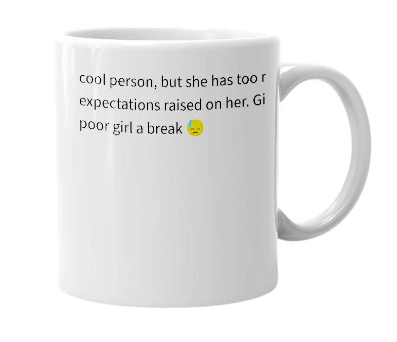 White mug with the definition of 'ananya sood'