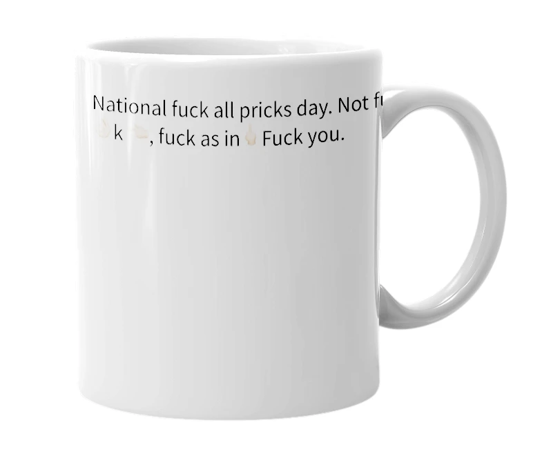 White mug with the definition of 'april 22'