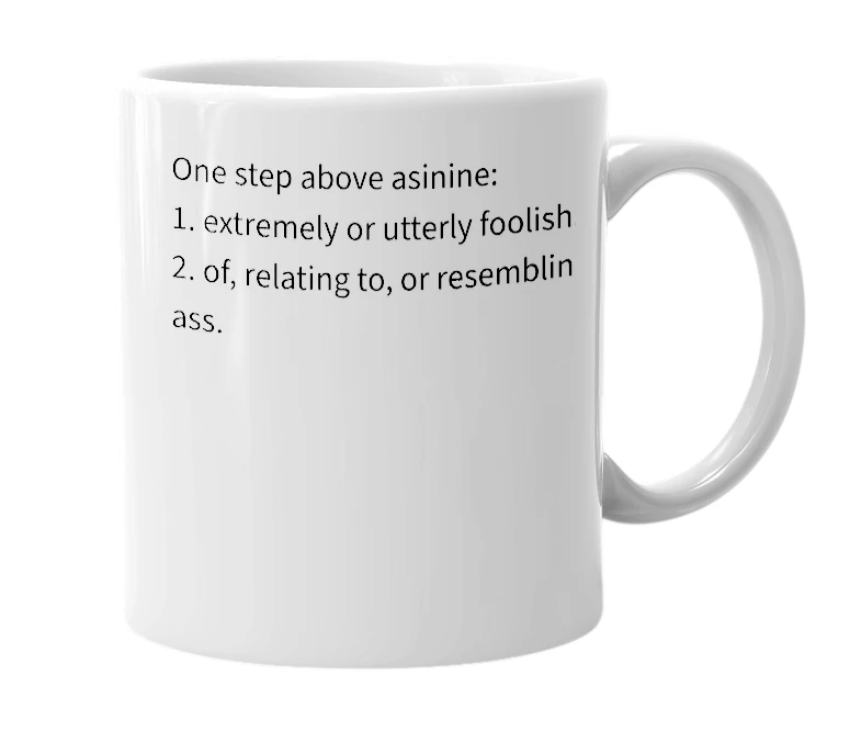 White mug with the definition of 'asiten'