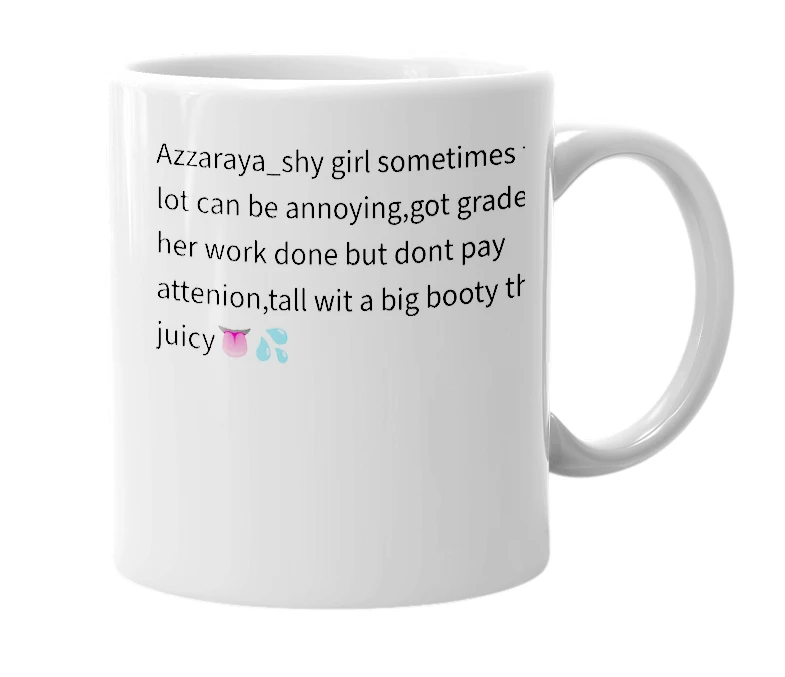 White mug with the definition of 'azzaraya'