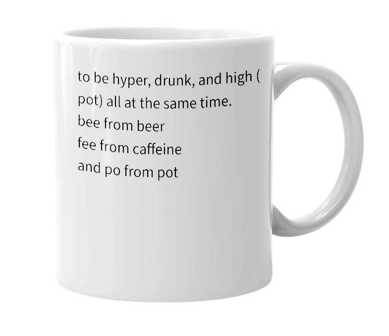 White mug with the definition of 'beefeepo'