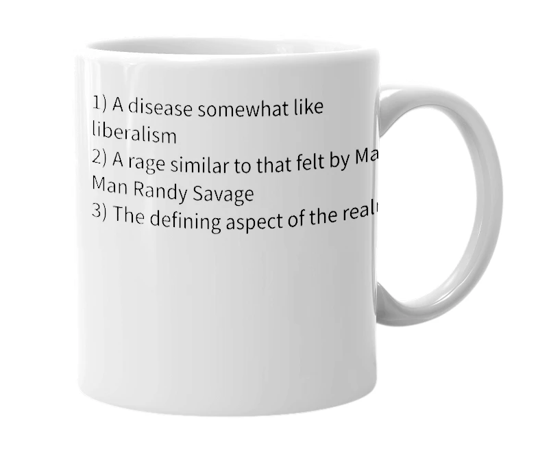 White mug with the definition of 'bitterness'