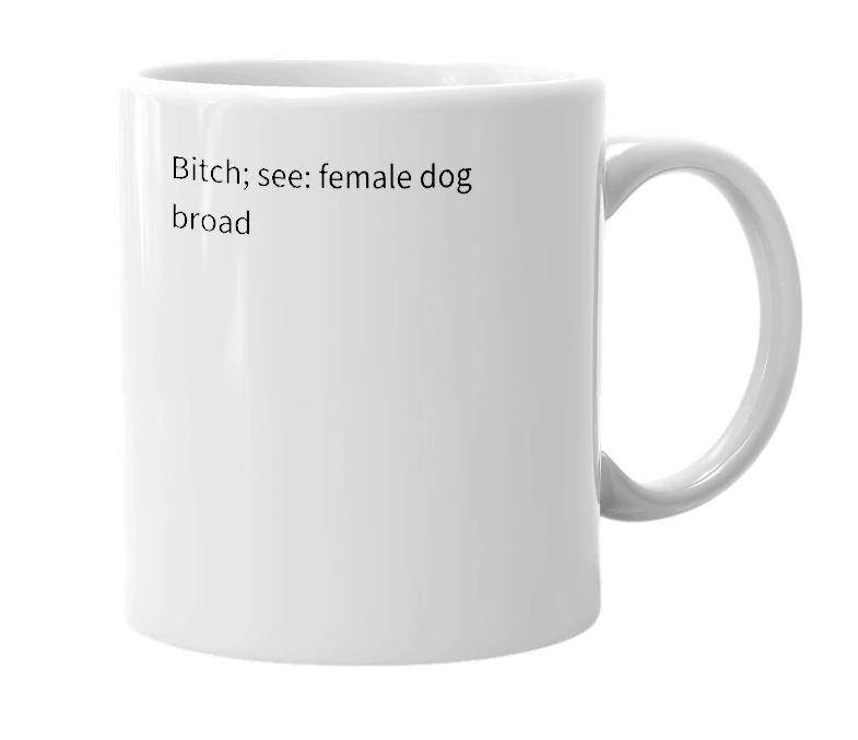 White mug with the definition of 'breazy'