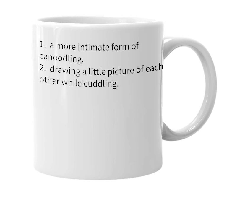 White mug with the definition of 'cadoodle'