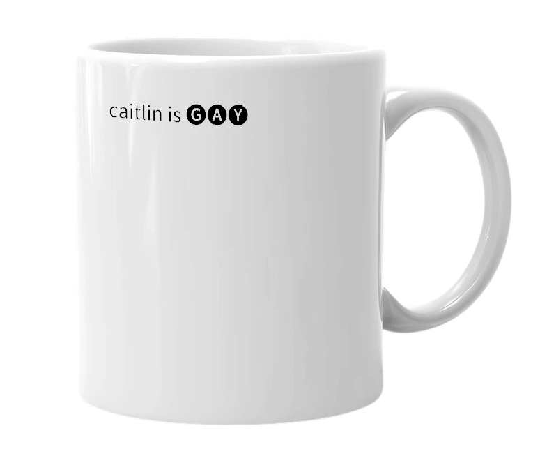 White mug with the definition of 'caitlin'