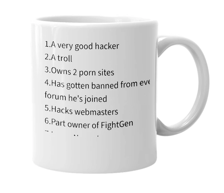 White mug with the definition of 'darklink011'