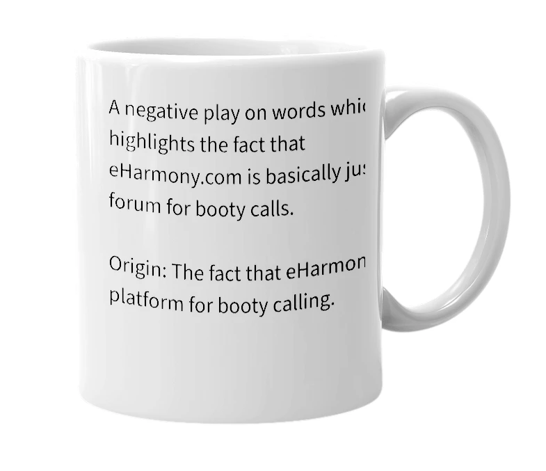 White mug with the definition of 'easyHarmony'