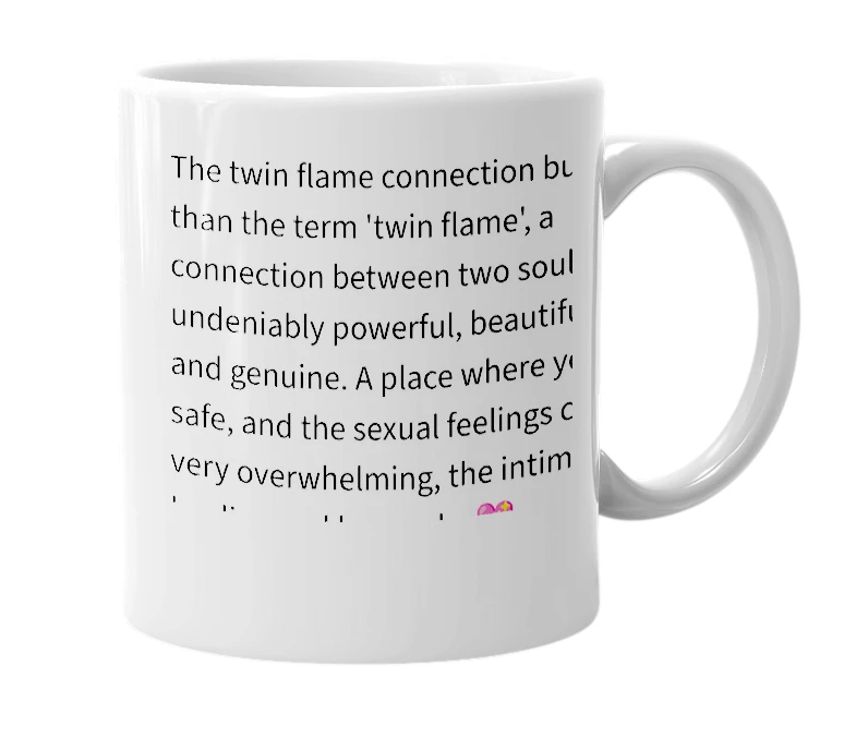 White mug with the definition of 'eternal lovers'