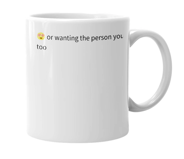 White mug with the definition of 'eyes 4 u'