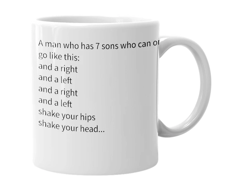 White mug with the definition of 'father abraham'