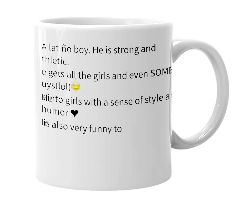 White mug with the definition of 'inaky'
