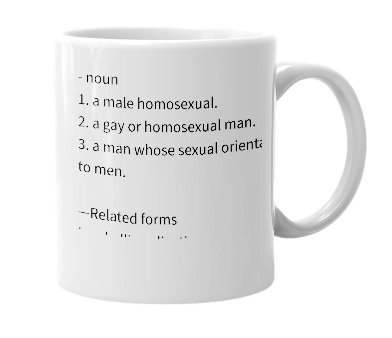White mug with the definition of 'isophyl'