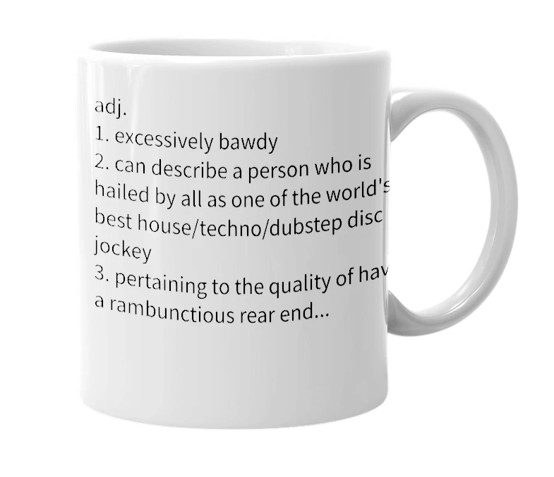 White mug with the definition of 'kaelular'