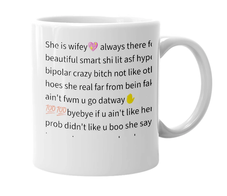 White mug with the definition of 'kaykay'