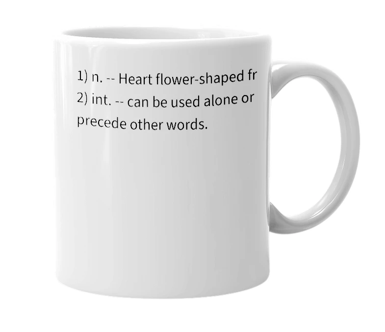 White mug with the definition of 'kitcha'