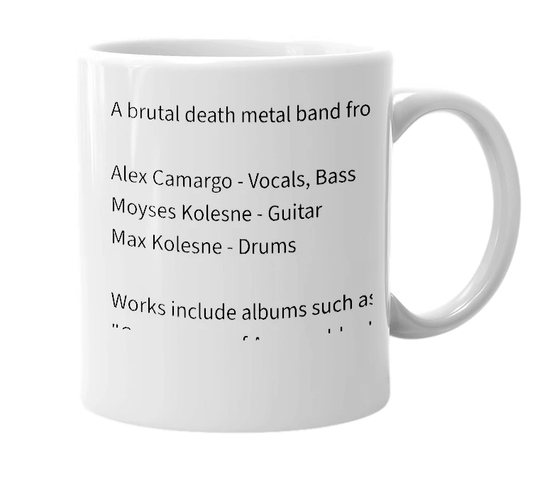 White mug with the definition of 'krisiun'