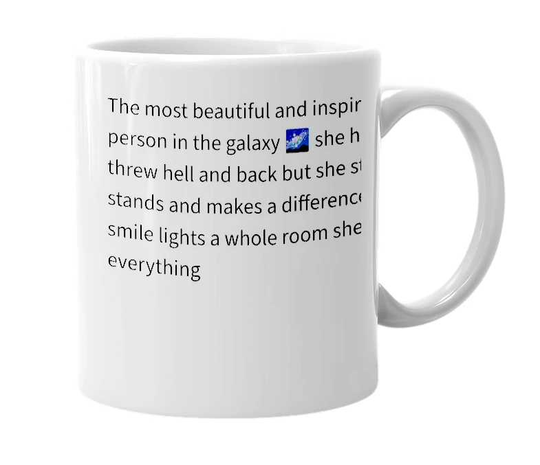 White mug with the definition of 'kristina ruth'