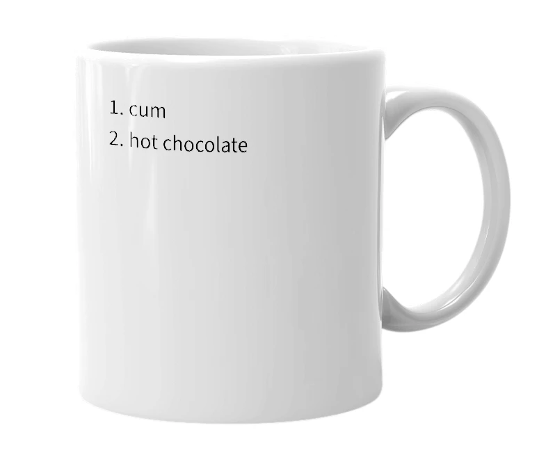 White mug with the definition of 'liquid love'