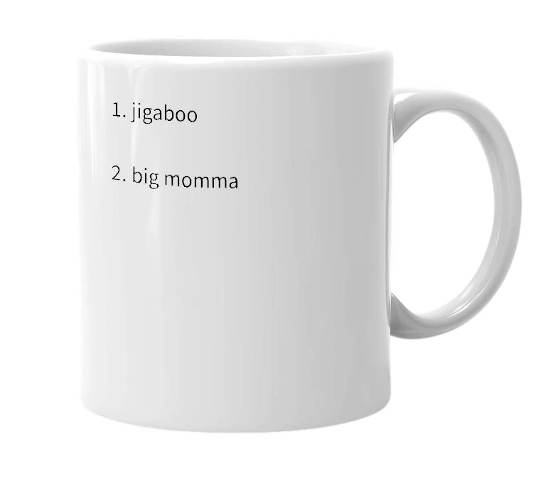 White mug with the definition of 'maybeth'