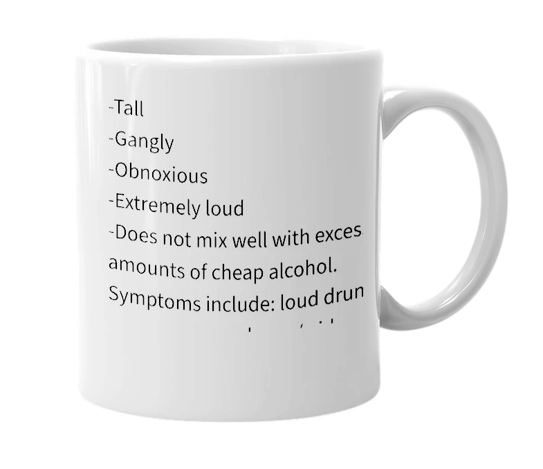 White mug with the definition of 'mcbone'