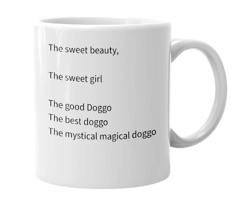 White mug with the definition of 'muttagatta'